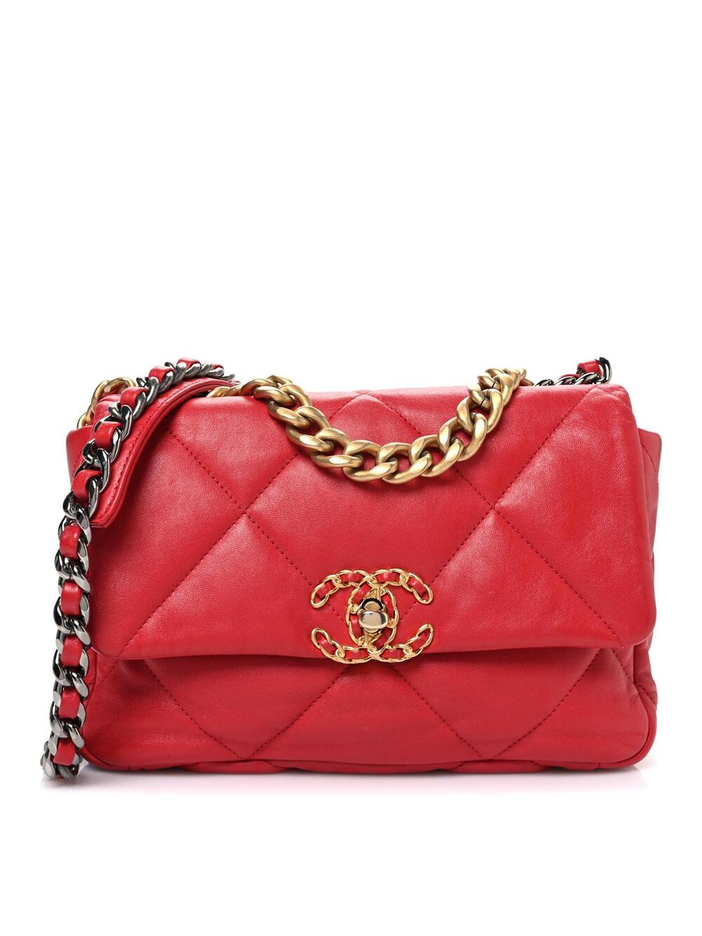 Lambskin Quilted Medium Chanel 19 Flap #263346C42B